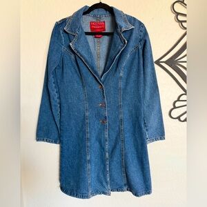 HOTKISS Y2K  Women's Long Denim Jacket - Large
